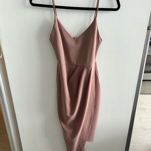 Elegant Pink Spaghetti Strap Dress